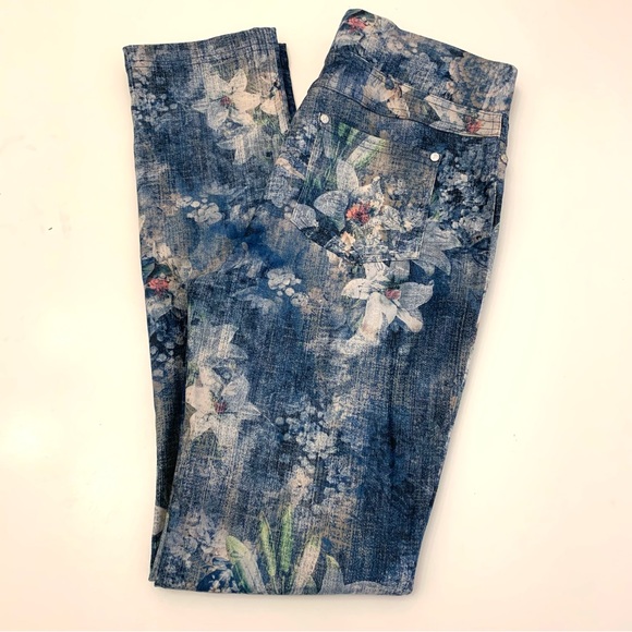 Joesph Ribkoff Amelia Pant Floral Heaven Print Sz 10 - Picture 4 of 10